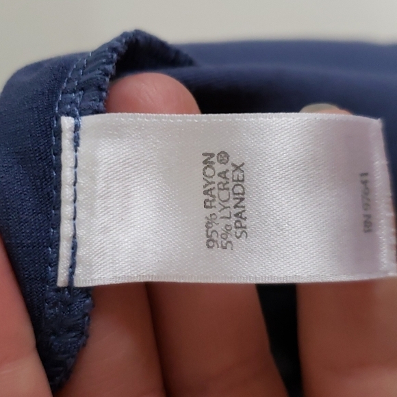 J Jill weaver collection, blue long sleeve dress, flowy, soft, crew neck. Sz M - Picture 6 of 7